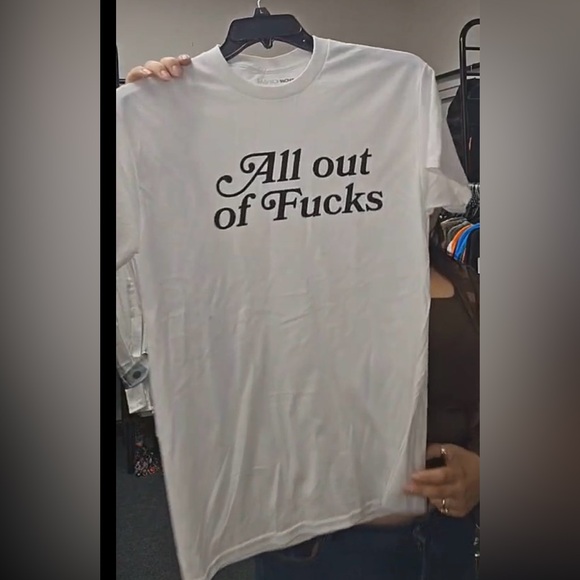 Fashion Nova Tops - All Out of Fucks Graphic T-Shirt, NWOT, Size Medium from Fashion Nova
